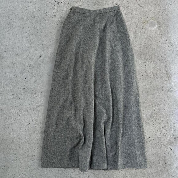 Vintage grey wool maxi skirt - Picture 6 of 6